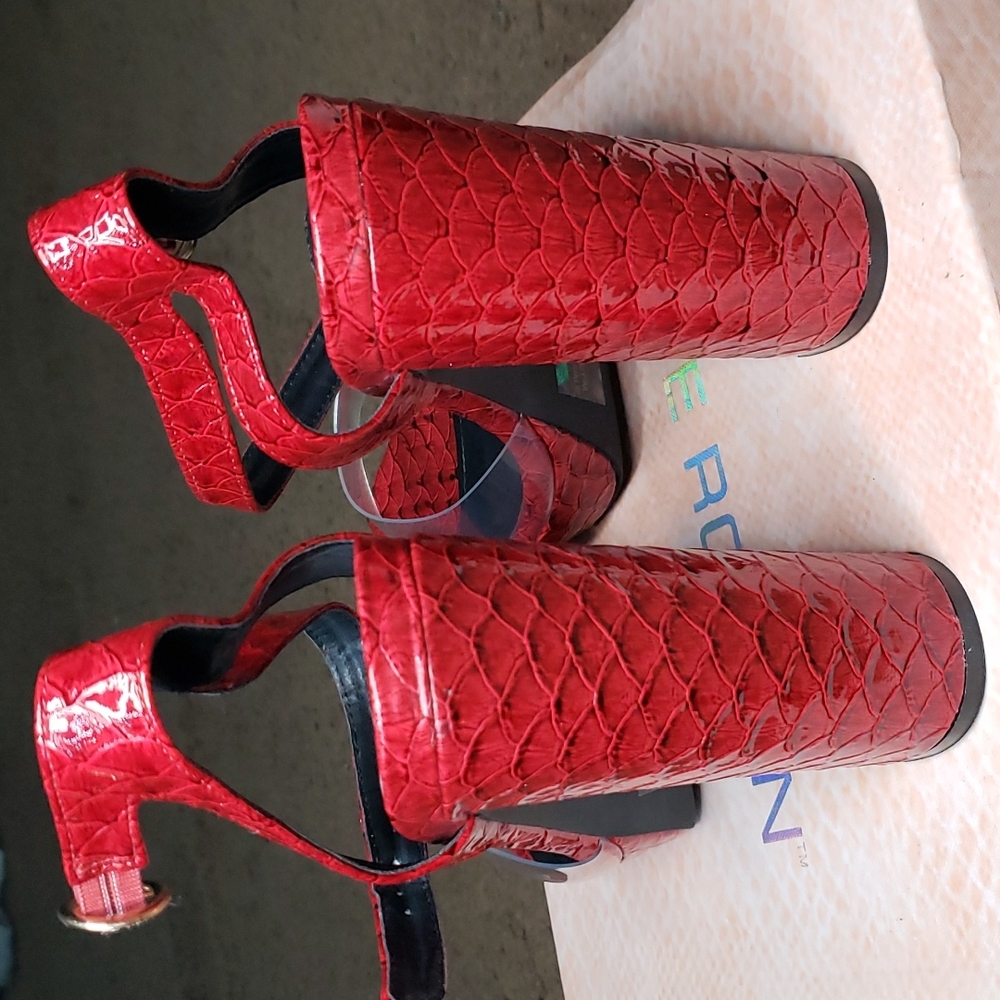 Red Platform Heel - Picture 2 of 4